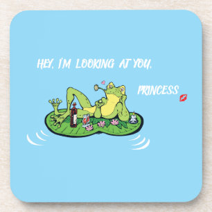 Hard Plastic Coaster Valentine's Day Love Frog 