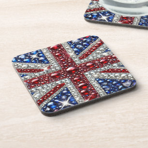 Hard plastic coaster with British Colours