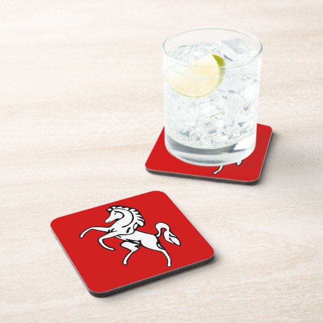 Hard plastic coaster with flag of Kent County (Right Side)