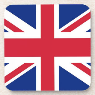 Hard plastic coaster with flag of United Kingdom