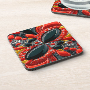 Hard plastic coaster with German Colours