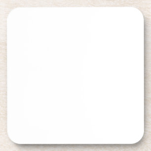 Hard Plastic coasters with cork back - set of 6