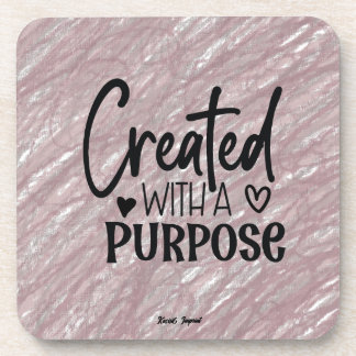 Hard Plastic coasters with cork back - set of six