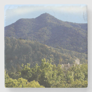 Hard Plastic Mt Tamalpais Church Tower Stone Coaster