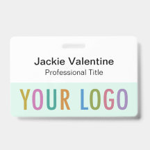 Hard Plastic Name Badge with Clip Lanyard or Reel