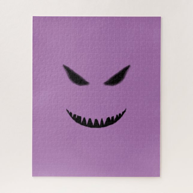 Hard Purple and Black Evil Face Jigsaw Puzzle (Vertical)