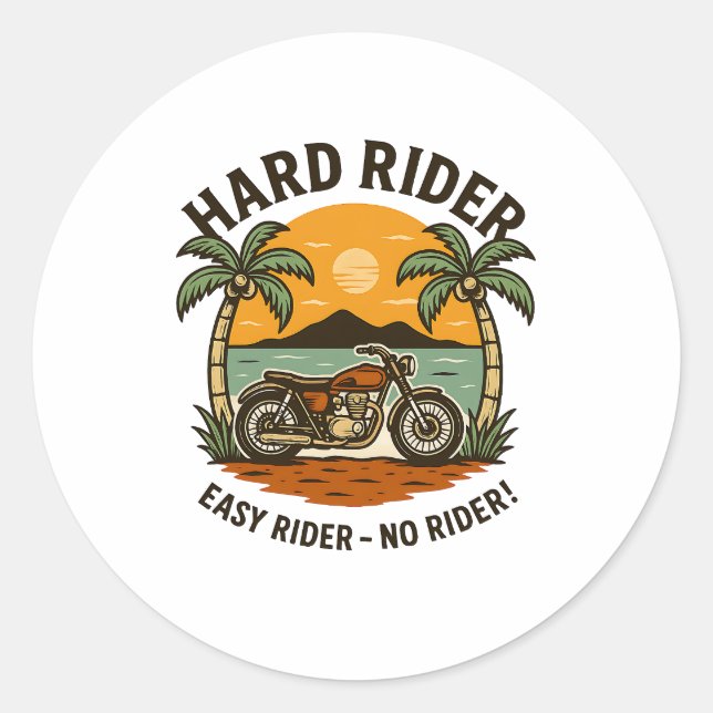 Hard Rider Summer Classic Round Sticker (Front)