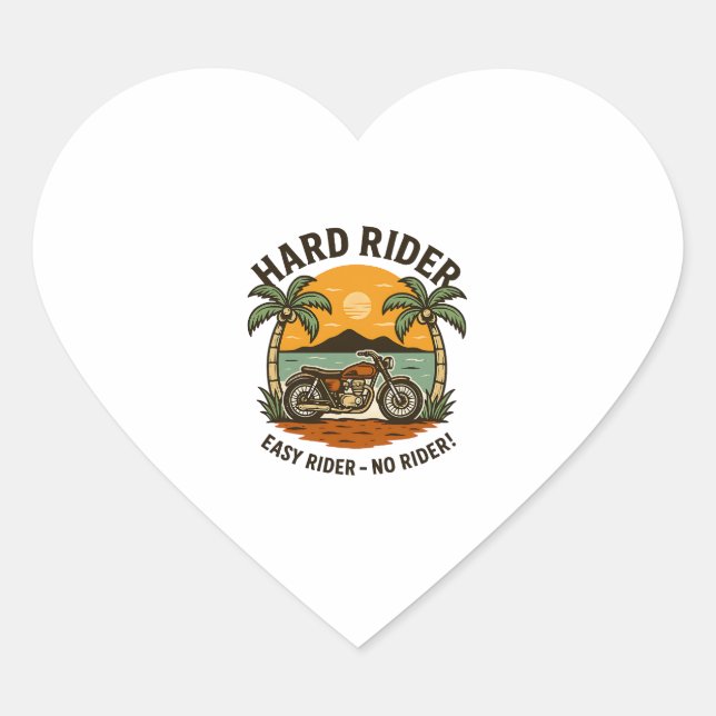 Hard Rider Summer Heart Sticker (Front)