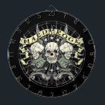 Hard Rock and Roll Skulls Guitars Dartboard<br><div class="desc">Hard Rock and Roll Skulls Guitars Dartboard</div>