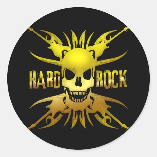HARD ROCK CLASSIC ROUND STICKER (Front)