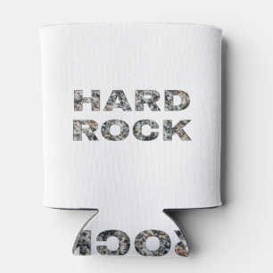 Hard Rock Granite Text Can Cooler