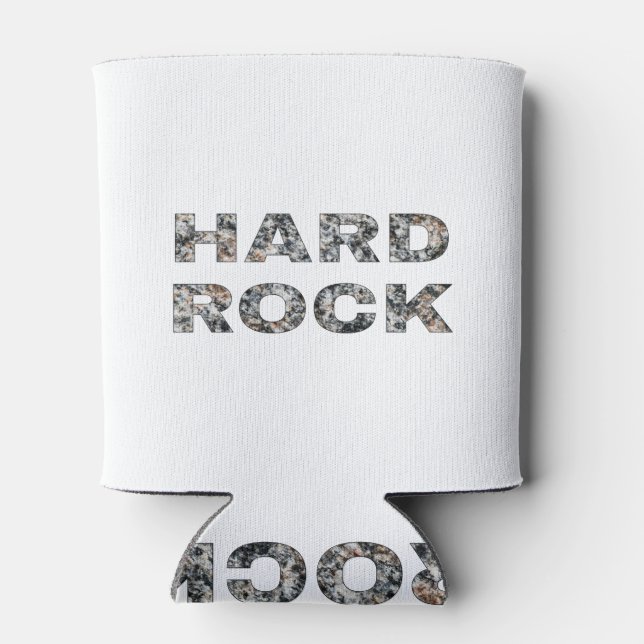 Hard Rock Granite Text Can Cooler (Back)