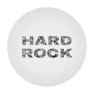 Hard Rock Granite Text Cutting Board