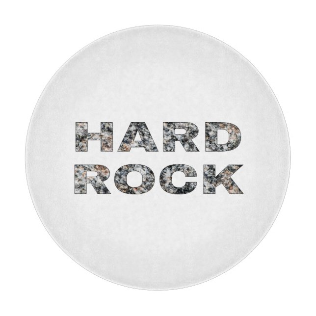 Hard Rock Granite Text Cutting Board (Front)