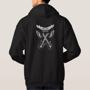 Hard Rock Guitar Wings Design – Bold Rock Graphic Hoodie