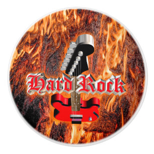 Hard rock into the fire ceramic knob
