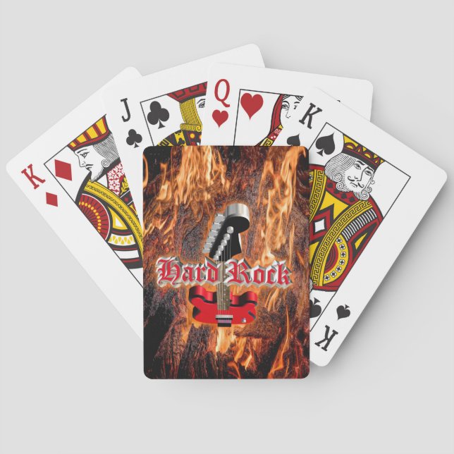 Hard rock into the fire playing cards (Back)