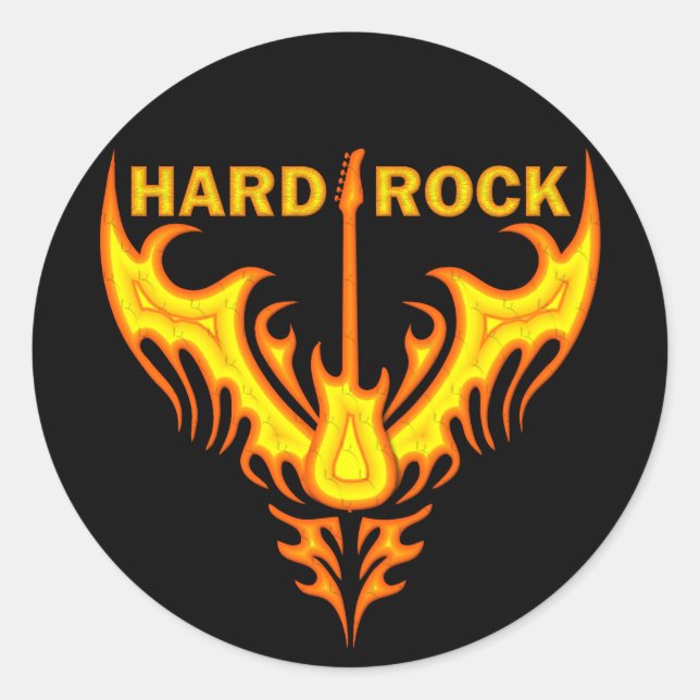 HARD ROCK WINGS CLASSIC ROUND STICKER (Front)