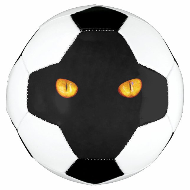 Hard Stare of Golden Bombay Cat Eyes Football (Front)