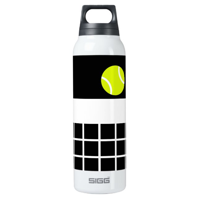 Hard Tennis Court Insulated Water Bottle (Front)