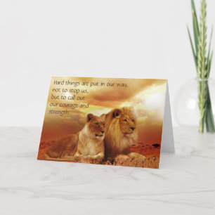 Hard Times, Courage & Strength Quote Card