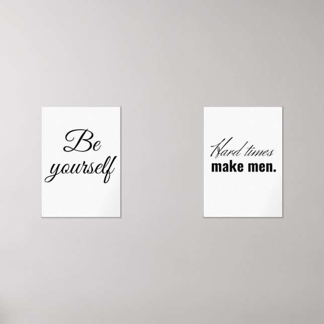 Hard times make men. (Front)