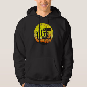 Hard To Handle Plant Pots Cute Cactus Retro Vinta Hoodie