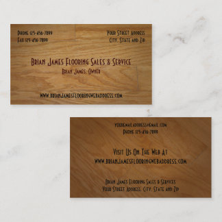 Hard Wood Flooring Sales Business Card