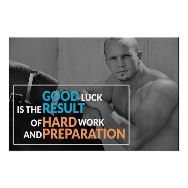 Hard Work and Preparation Motivational Poster (Front)