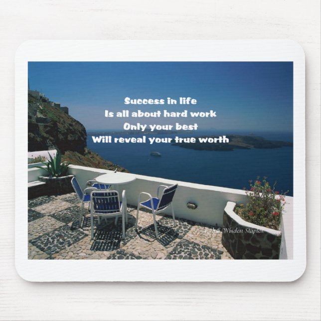 Hard work and success mouse mat (Front)