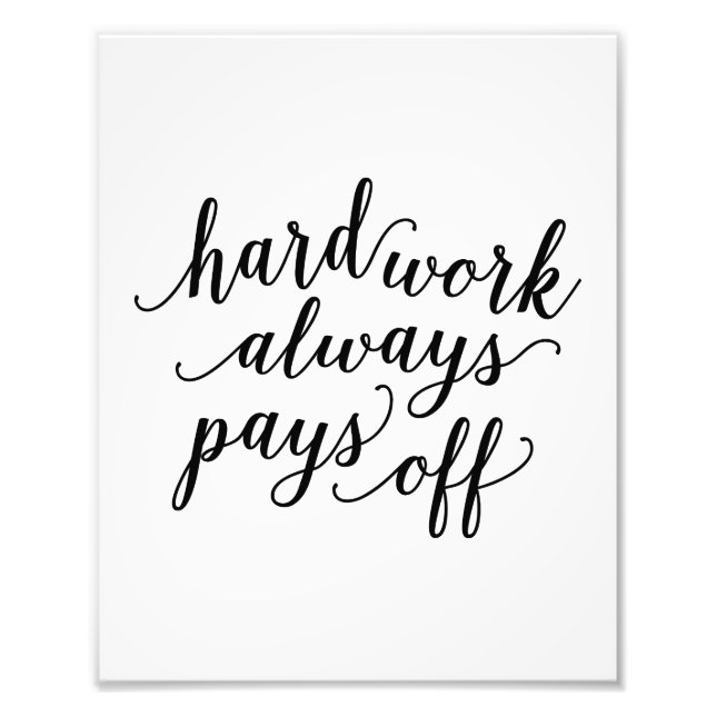 Hard Work | Art Print (Front)