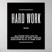 Hard Work Blvd. Inspirational Quote