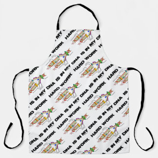 Hard Work Is In My DNA Molecular Biology Humour Apron