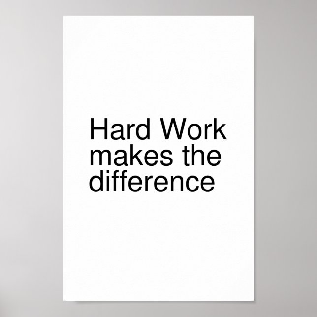 Hard Work makes the difference  Poster (Front)