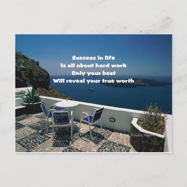 Hard work postcard (Front)