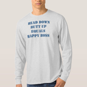 Hard work slogan long sleeve t shirt
