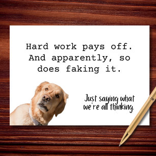 Hard Work vs Faking It Congrats Card