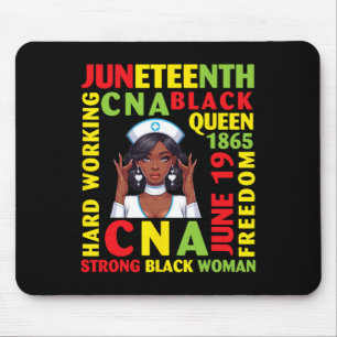 Hard Working Cna Black Queen Strong Black Woman  Mouse Mat