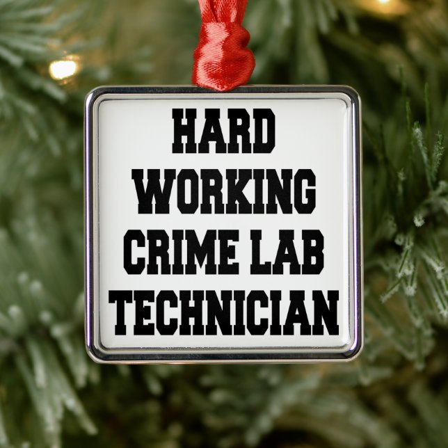 Hard Working Crime Lab Technician Metal Tree Decoration (Tree)
