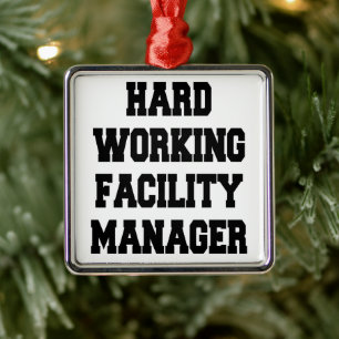 Hard Working Facility Manager Metal Tree Decoration