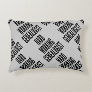 Hard Working Genealogist Decorative Cushion