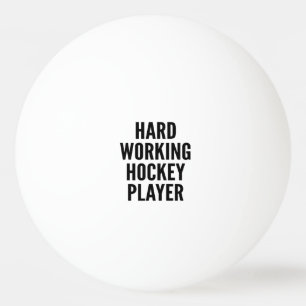Hard Working Hockey Player Ping Pong Ball