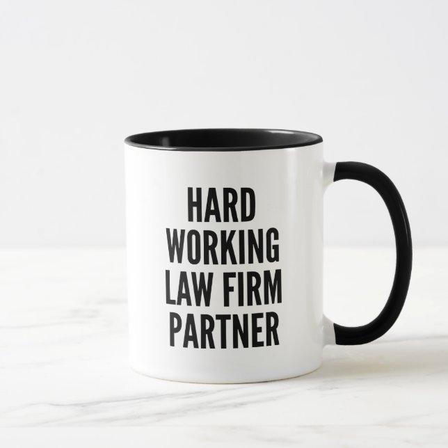 Hard Working Law Firm Partner Mug (Right)