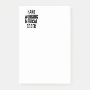 Hard Working Medical Coder Post-it Notes