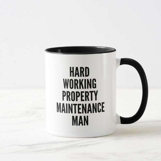 Hard Working Property Maintenance Man Mug (Right)