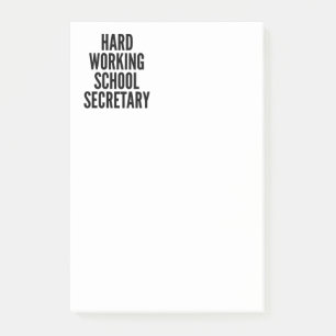 Hard Working School Secretary Post-it Notes