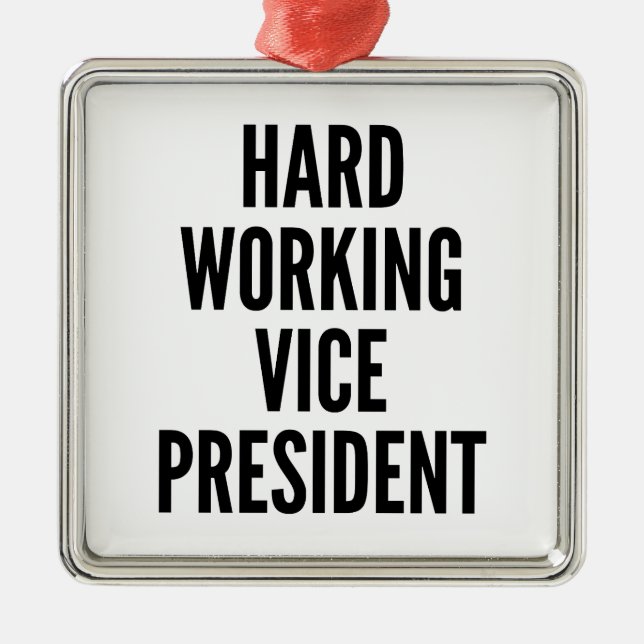 Hard Working Vice President Metal Tree Decoration (Front)