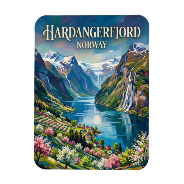 Hardangerfjord Norway Magnet (Vertical)