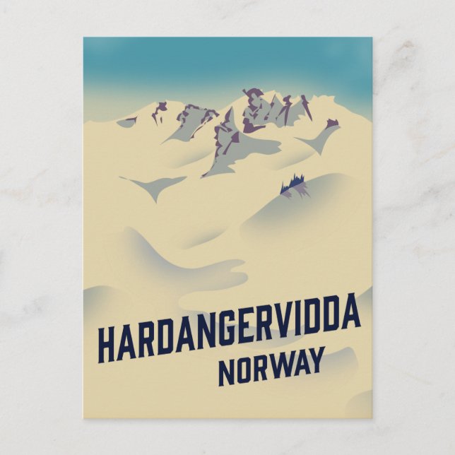 Hardangervidda Norway vacation poster. Postcard (Front)