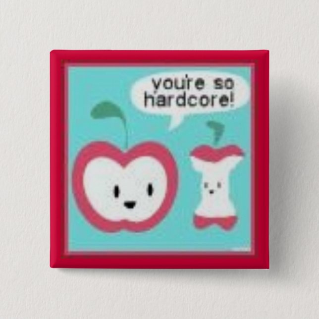 Hardcore 15 Cm Square Badge (Front)
